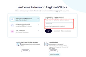 norman regional patient portal password reset