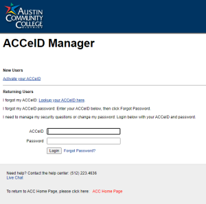 acc student portal login