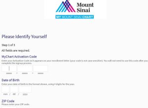 MyChart Mt Sinai sign up