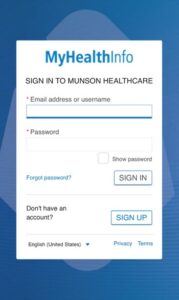 Munson Patient Portal login