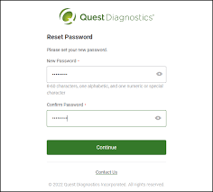 MyQuest Patient Portal password reset